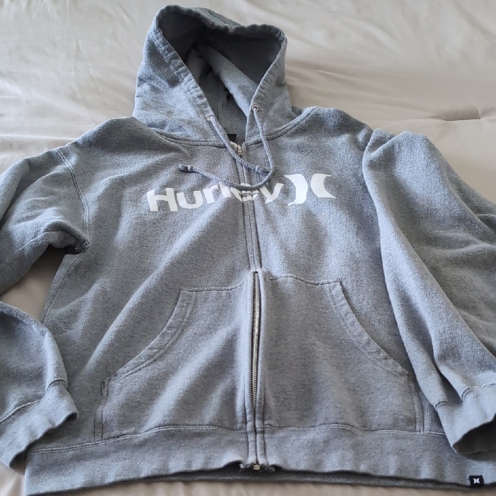 Hurley Gray Athletic Zip-Up Jacket